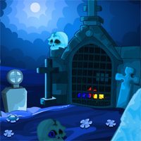 MirchiGames Moonlight Skull Forest Escape