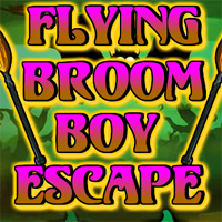 Flying Broom Boy Escape