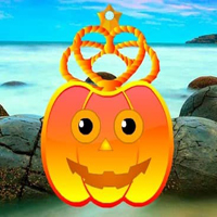 Halloween Pumpkin Beach Escape HTML5