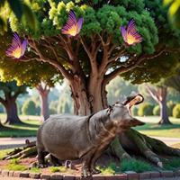 Escape From Hippopotamus Forest HTML5